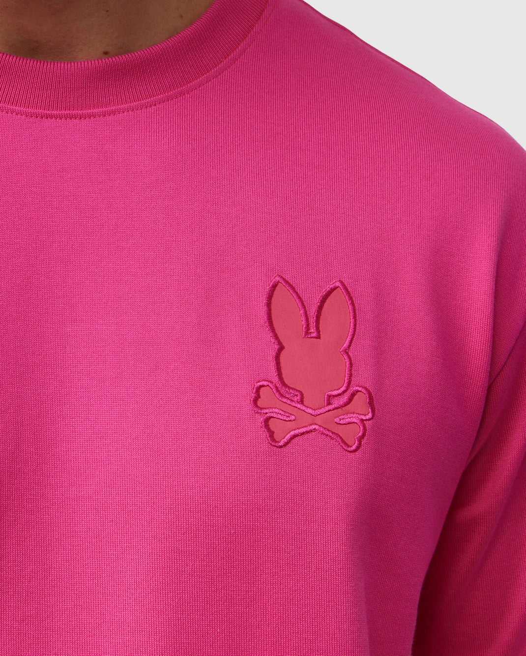 Tees Psycho Bunny Danby Oversized Tee Fushia Violette Homme | QFE-50739123